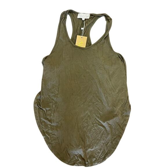 NWT Niyama Sol Split Tank Muave forest green sz S activewear yoga flowy light - Picture 1 of 4